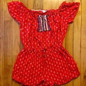 Red white and blue romper